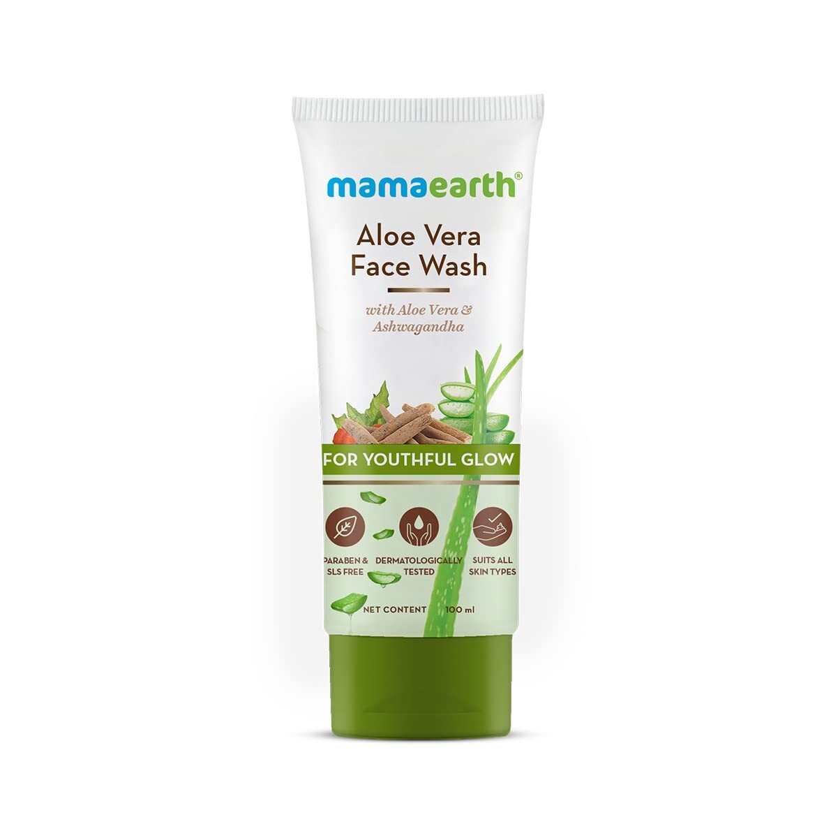Mamaearth Aloe Vera Face Wash with Aloe Vera & Ashwagandha for a Youthful Glow